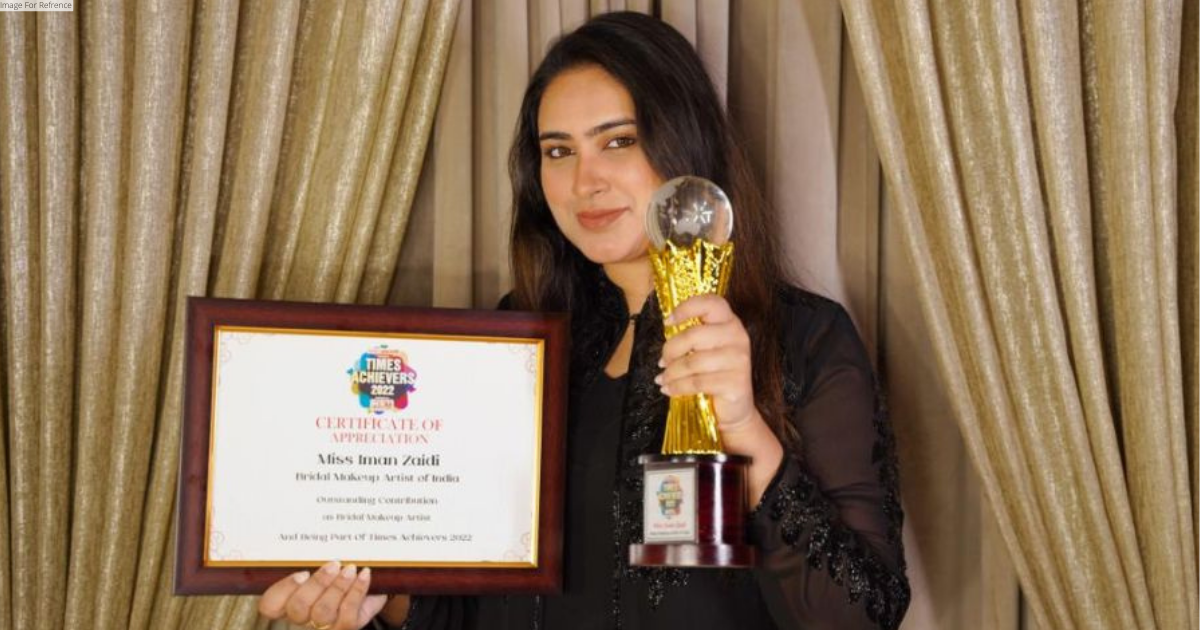 Indian Bridal Makeup designer and stylist Iman Zaidi receives yet another award
